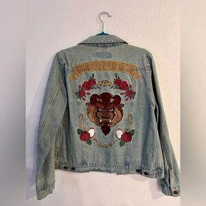 MINKPINK X DISNEY Beauty and The Beast Denim Jacket Size M